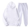 Solid color fleece two-piece sweatshirt