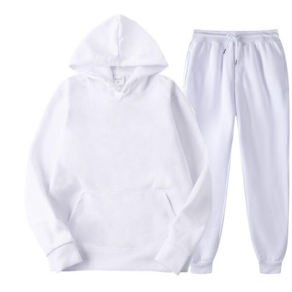 Solid color fleece two-piece sweatshirt