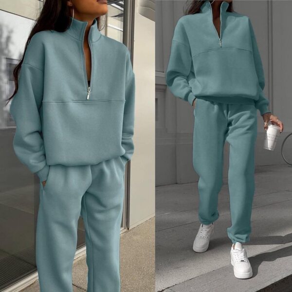 0dbb4e06e139c37bd70e37a344e86f901ed919cf701f9c08c26134e070f55d6d Sweatshirt and sweatpants two-piece suit