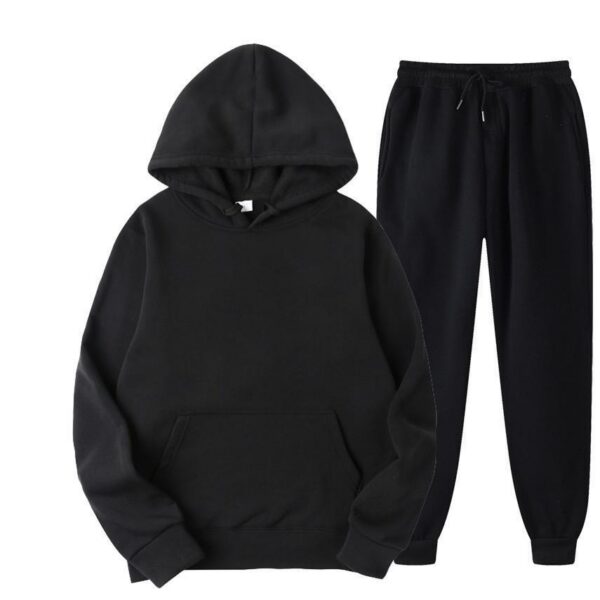 Solid color fleece two-piece sweatshirt