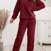 12c7cdb54ea6949100c5f50b7c78deefc9035b0d00c0994ebd483cfa8d7a7967 Loose Casual Home Wear Double-sided Plush Two-piece Set