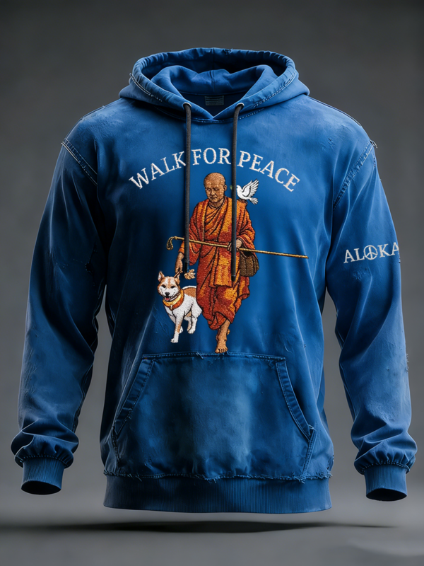 193e516e61de118c7c1334793cfb1167308deee058cc1a32b8420ad182858bb0-2 Men's Walk For Peace Oversized Drop-Shoulder Hoodie With Pockets