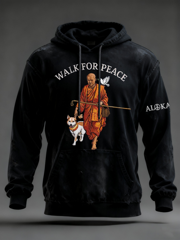 24065fa3e4666ea8f82a574fa9357ea8013a8183d6231dd8c8b7f645e9051dfe Men's Walk For Peace Oversized Drop-Shoulder Hoodie With Pockets