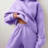2d837f119a26b20be825ecc315b57d63e90d68196dc273f8d3f3738e209a7eef Casual fashion thickened long-sleeved sweatshirt and trousers two-piece set for women