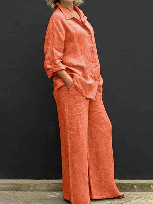 3223130d0ec1cbb4828aca0f485cc1c5a748d29e37aa31aebcc8174ecbc223cc Commuting style shirt top trouser leg pants suit