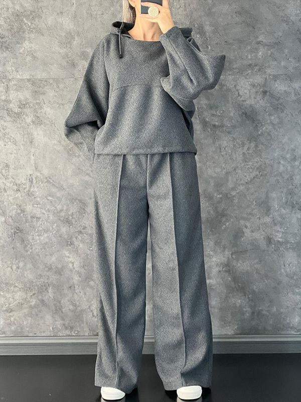 350007bdabe8b1c2757eb240e6fc034a507de6154b5593d96b83fedd2d227eaf Women's Casual Hooded Solid Color Suit