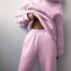 37c761ff3a6194c267936f546639e38da8f33eb2bfa597cb8bbf681aade9fbc2 Casual fashion thickened long-sleeved sweatshirt and trousers two-piece set for women