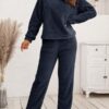 3821a30a01e993c0a82e75e75978aa3e571d3d64a6086178dd1e98220c9f9c2a Loose Casual Home Wear Double-sided Plush Two-piece Set