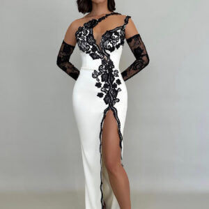 Cassandra Lace Dress In White