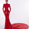 3ad7dd77140ed9a624d567125b1cdbeee6b5fa906f44838330f10b357216658e Aviana Sequin Evening Maxi Dress In Red