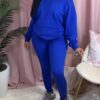 Solid color fleece two-piece sweatshirt