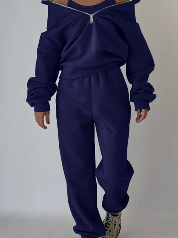 5da806c8804e49753caf365adcd660c8697f5aa2c102a31fac2a790c9f7bc5fd Sweatshirt and sweatpants two-piece suit