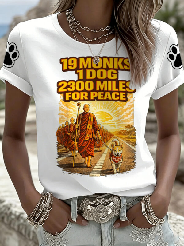 Women's "Walk For Peace" Element Print T-Shirt
