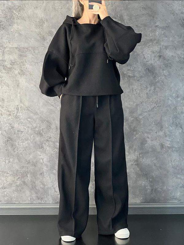69d44ef13b6b718f9da95c448f23a26f8b8c3004959fd72b2e57d8e5d3eaafcf Women's Casual Hooded Solid Color Suit