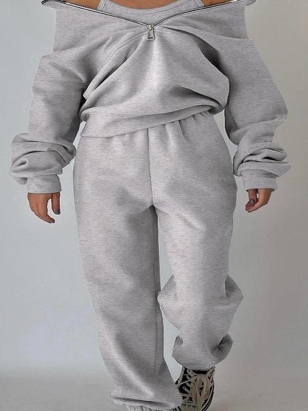 6f801692fc790df7121551b1d0789c511f4bb02449493d8b3fda7fbaab1f2903 Sweatshirt and sweatpants two-piece suit