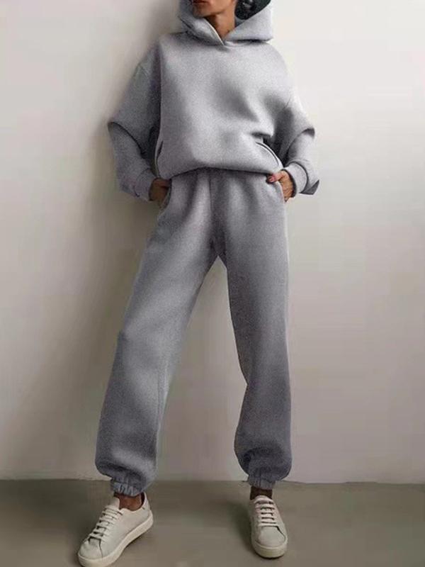 731243a42b206d289bd5caab9f1e8a0ecfb3cb9c27b14727f98b5e8fa60d7449 Casual fashion thickened long-sleeved sweatshirt and trousers two-piece set for women