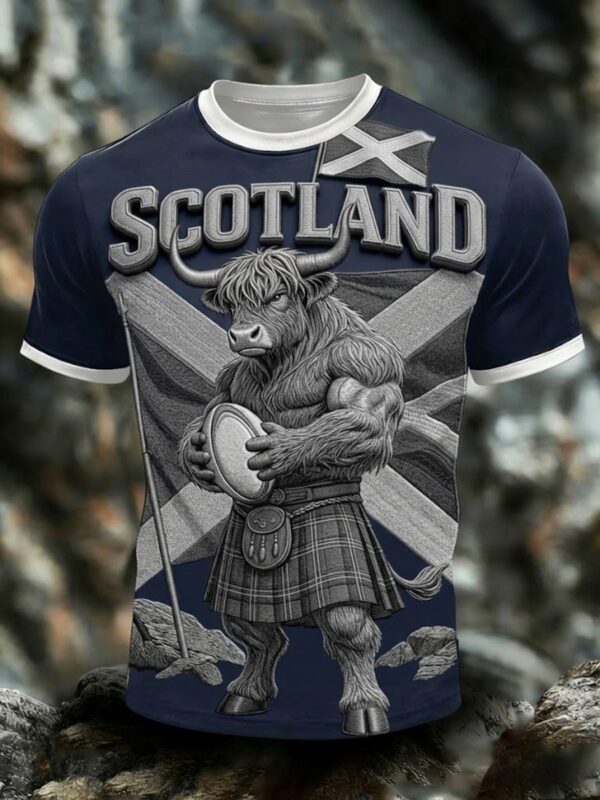 Unisex  Scotland We'll Be Coming 2026 Rugby Lover  Printed T-shirt
