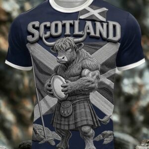 81a6e8eab734a7d6c54aa4795976b75b3f50a8f35c9be0b357e50a797944c60c Unisex Scotland We'll Be Coming 2026 Rugby Lover Printed T-shirt