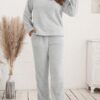 8427a39967ddccf6b164999d4f9d583a7927b3a89f3e999b0a95d858c3439c6b Loose Casual Home Wear Double-sided Plush Two-piece Set