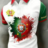 8d0bb297112a7c52d9e1a592ac28dc136a905767bb8db52640104cb57d67d50c Men's Portugal Football Match Support Art Print Polo