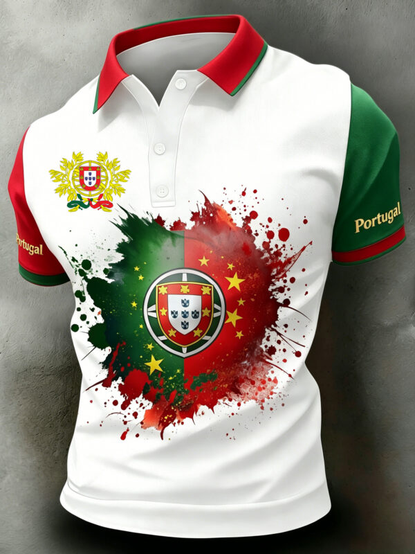 8d0bb297112a7c52d9e1a592ac28dc136a905767bb8db52640104cb57d67d50c-2 Men's Portugal Football Match Support Art Print Polo