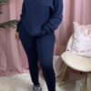 Solid color fleece two-piece sweatshirt