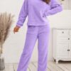 91f28ae423e2c250281b0d717ccca5135d545edce85ff0c73e7a45b9ce93b646 Loose Casual Home Wear Double-sided Plush Two-piece Set