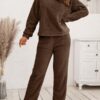 9f8eb9b99bf279a1922021254cb1fdcf687695cf0669d4e7c4e4a92f14c66c1c Loose Casual Home Wear Double-sided Plush Two-piece Set