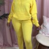 Solid color fleece two-piece sweatshirt
