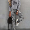 c2d8422f0c40788a20331e5c5977596dba1f08b2c45a6bf419619adea390cef5 Casual Leopard print Long Sleeve Tops and Trousers Suit