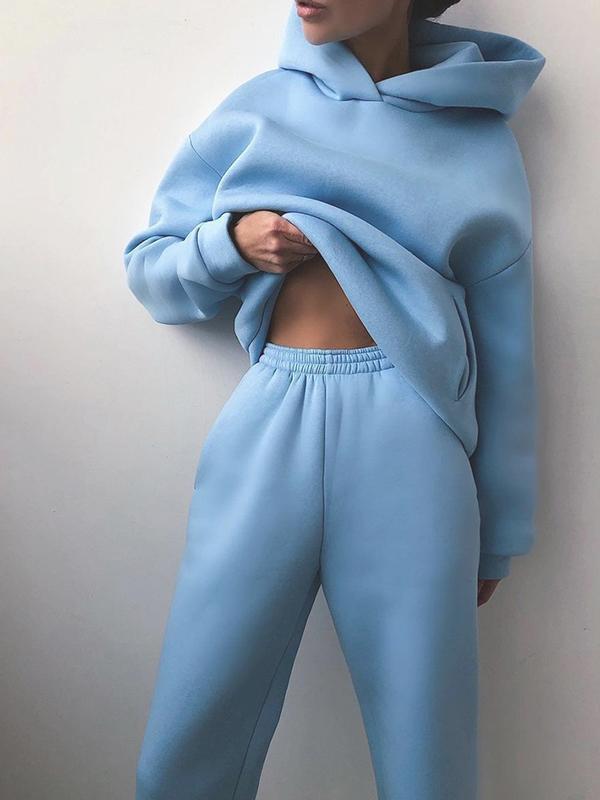 cba5a3576616dfac840913ba9c97900d179a23570d1c300e9fbb7b45a3a5b1a7 Casual fashion thickened long-sleeved sweatshirt and trousers two-piece set for women