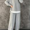 d5c0aa18e13f5e3bf1b8fe4533c988eaeadd08aae4520f781ef3b46c15a2521d Women's Casual Round Neck Fake Two-Piece Contrast Color Suit