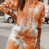 dbd800ec32c779d76a77f4b1fd0c01980163dbac6127c5cd09750f81e3cf6bf2 Tie-dye Loose Hooded Sweatshirt and Casual Pants Two-piece Set