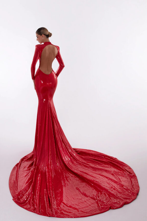 e716144f898e645e1b06c77769f0902b1c3a58d74ff619a4a3e4fcd870fc2865 Aviana Sequin Evening Maxi Dress In Red
