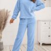 fce7d578187e4da8d68dd936374e2c90f562cedfde669f7cec03fd38520a06cb Loose Casual Home Wear Double-sided Plush Two-piece Set